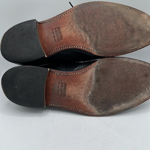 Johnston & Murphy black cap toe Oxford dress shoes, size 10 main image 8